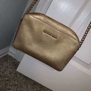 Metallic gold Michael Kors satchel